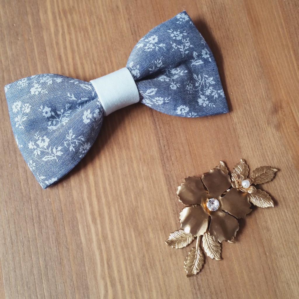 noeud papillon liberty jean marié mariage et boutonnière bijou So Hélo