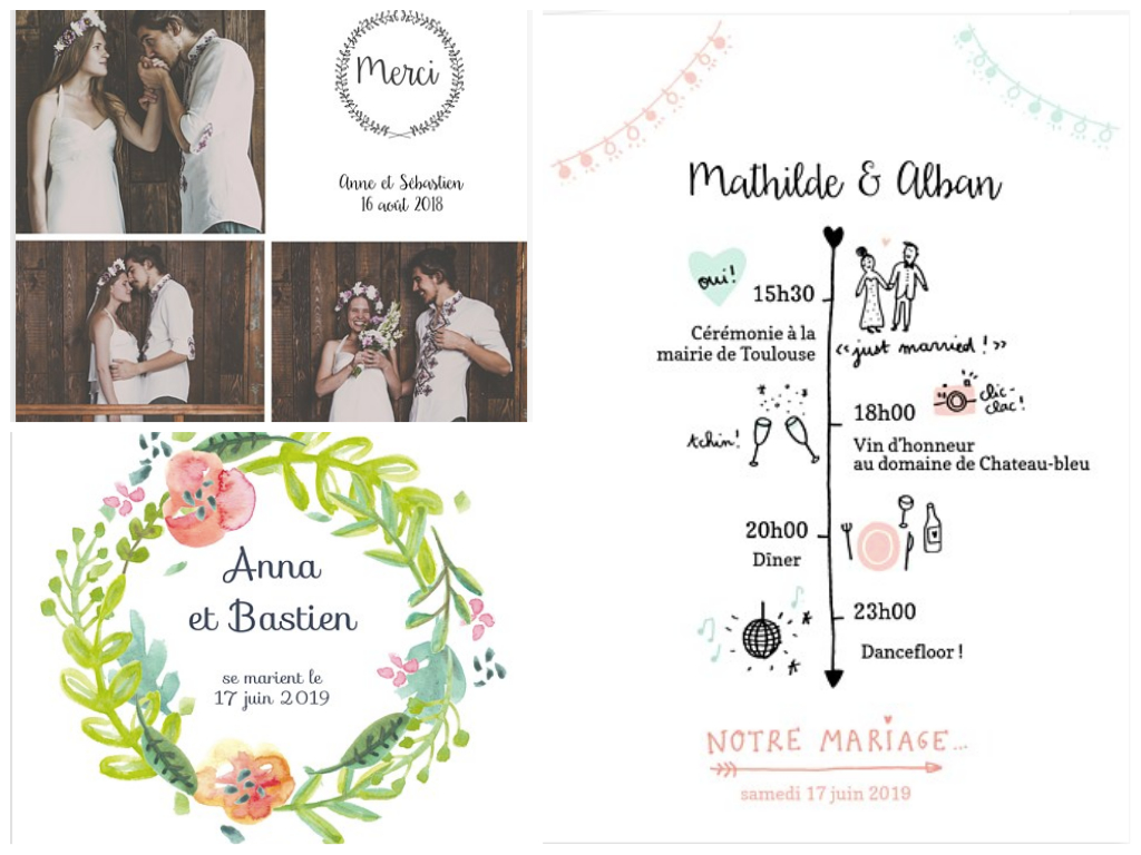 faire part mariage pop carte